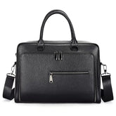 Dual-Zip Leather Briefcase