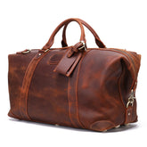 Vintage Leather Weekender Bag