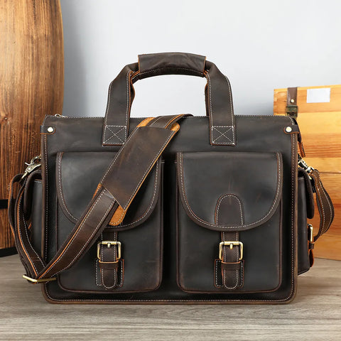 Premium Crazy Horse Briefcase