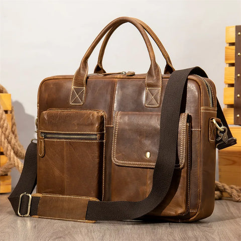 Vintage Crazy Horse Briefcase