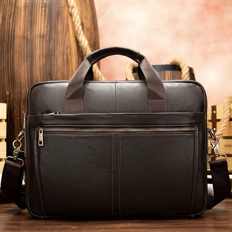 Compact Leather Briefcase