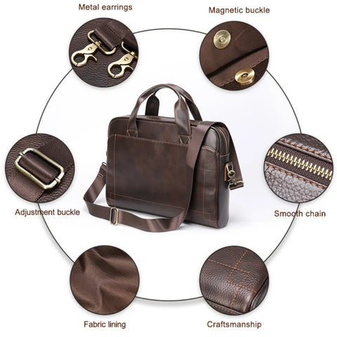 Ultra-Slim Leather Briefcase