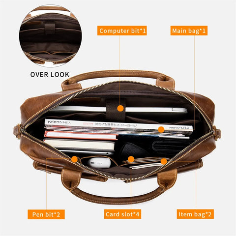 Vintage Crazy Horse Briefcase