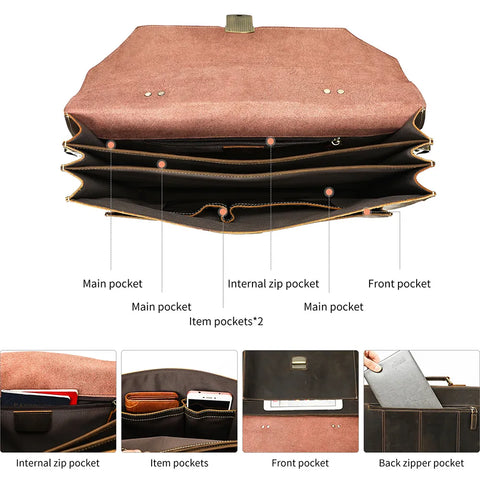 Executive Crazy Horse Briefcase