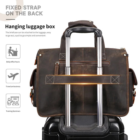 Premium Crazy Horse Briefcase