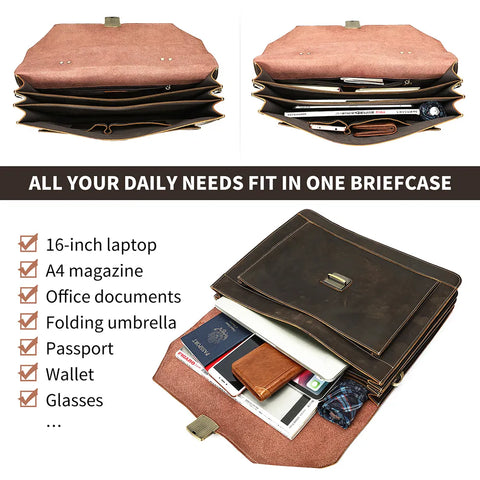 Executive Crazy Horse Briefcase