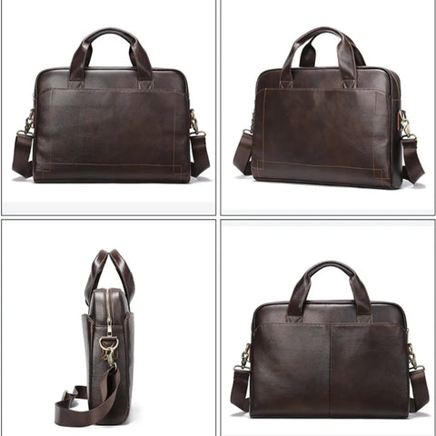 Ultra-Slim Leather Briefcase