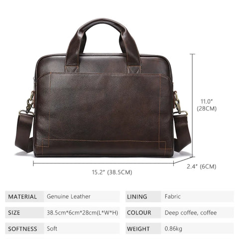 Ultra-Slim Leather Briefcase