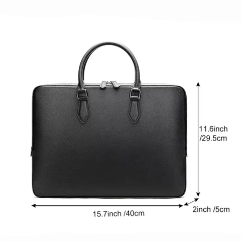 Executive Saffiano Leather Briefcase