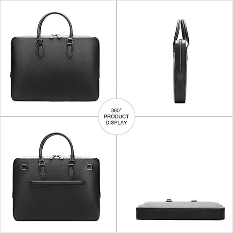 Executive Saffiano Leather Briefcase