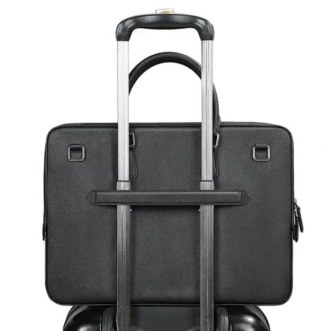 Executive Saffiano Leather Briefcase