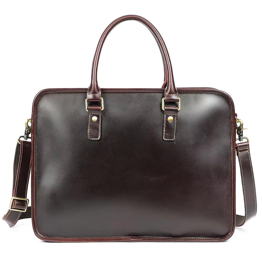 Classic Strap Leather Briefcase