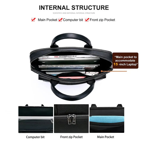 Organized Leather Briefcase