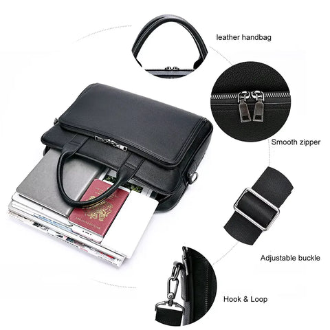 Organized Leather Briefcase