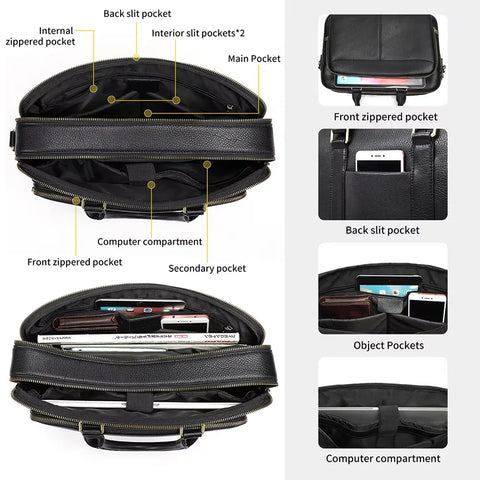 Polished Leather Briefcase