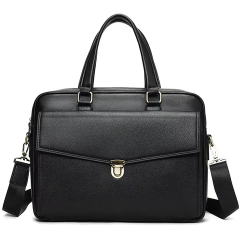 Classic Flap Leather Briefcase