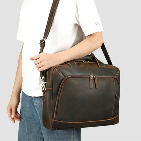 Rugged Leather Briefcase