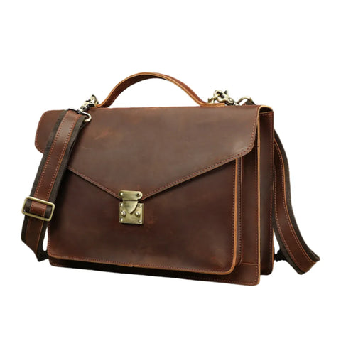 Vintage Envelope Leather Briefcase