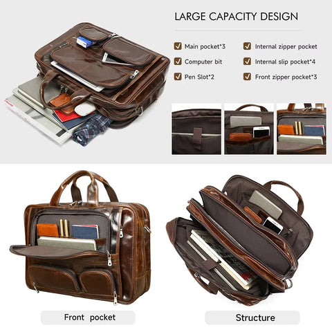 Commander Leather Briefcase