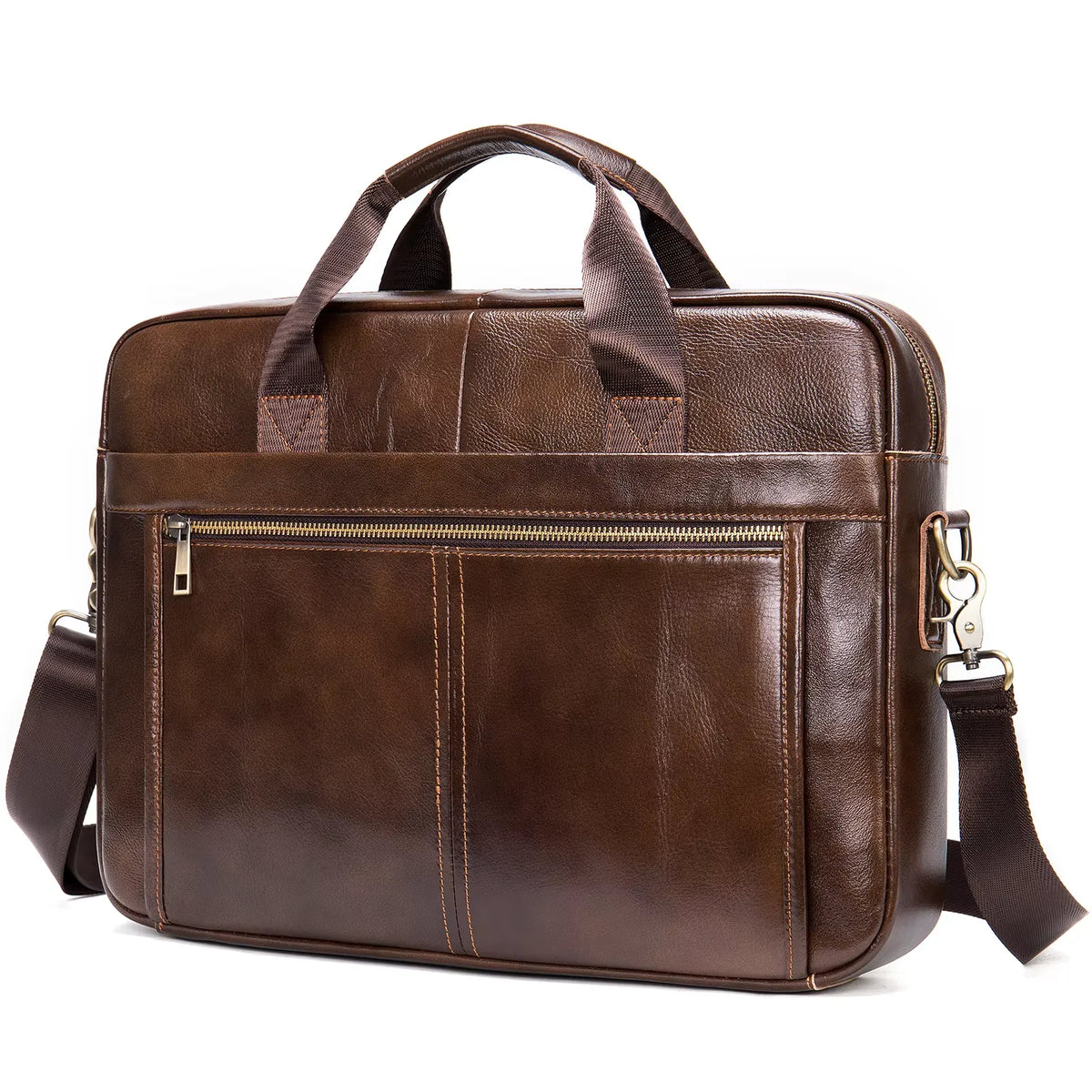 Compact Leather Briefcase