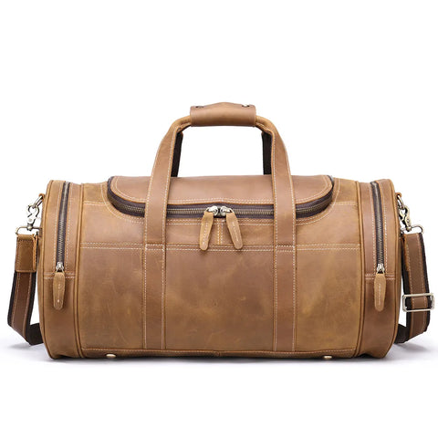 Vintage Leather Travel Duffle Bag - Large (52cm)