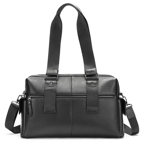 Premium Leather Travel Bag with Wide Straps