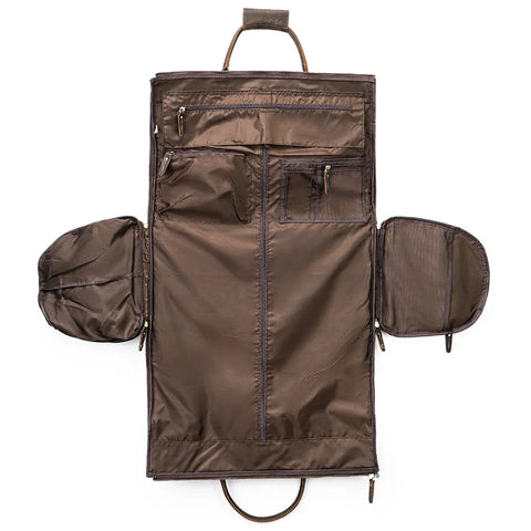 Vintage Leather Travel Duffle with Shoe & Garment Compartments