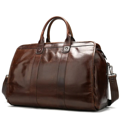 Classic Doctor's Bag Style Leather Travel Bag