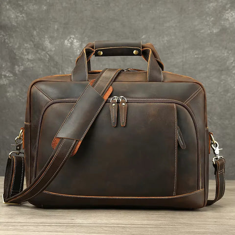 Rugged Leather Briefcase