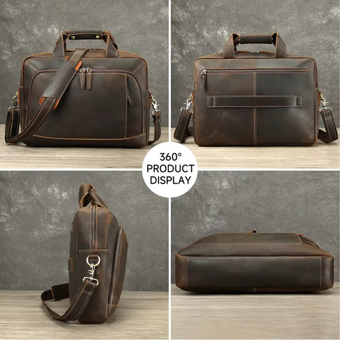 Rugged Leather Briefcase