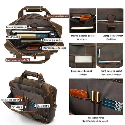 Rugged Leather Briefcase