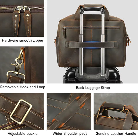 Rugged Leather Briefcase