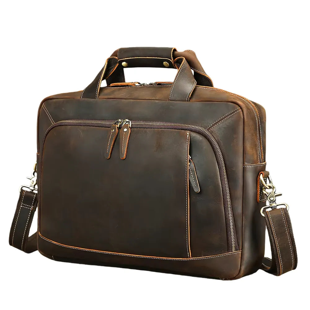Rugged Leather Briefcase